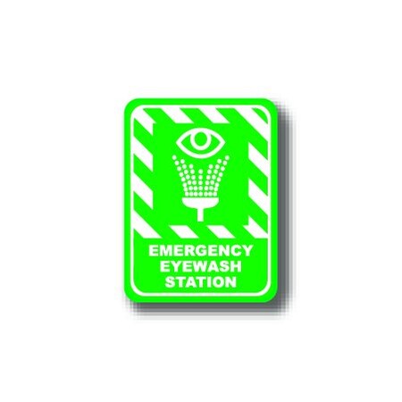 Ergomat 12in x 9in RECTANGLE SIGNS - Emergency Eyewash Station DSV-SIGN 108 #2236 -UEN